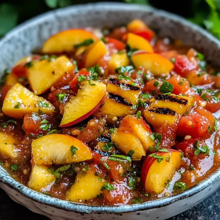 Grilled Peach Salsa Fresh