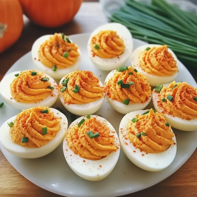 Spicy Pumpkin Deviled Eggs