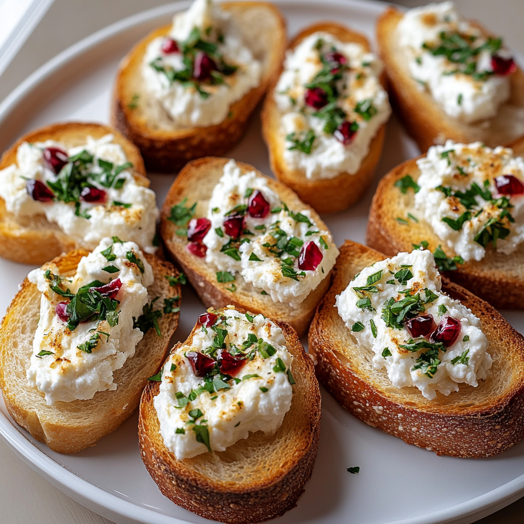 Herbed Goat Cheese Crostini