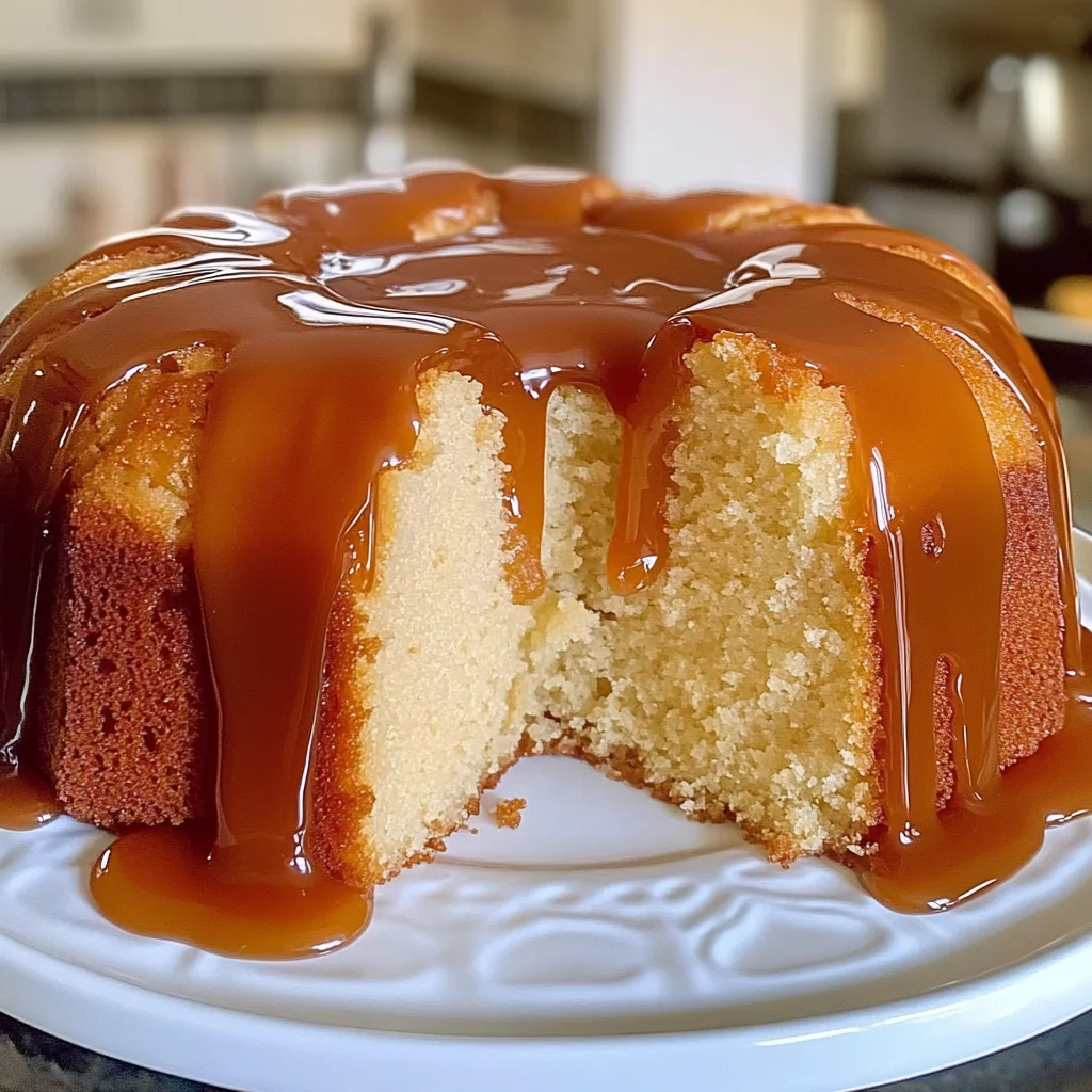 Caramel Cream Cheese Pound Cake