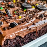 Chocolate Sheet Cake with Pudding & Frosting