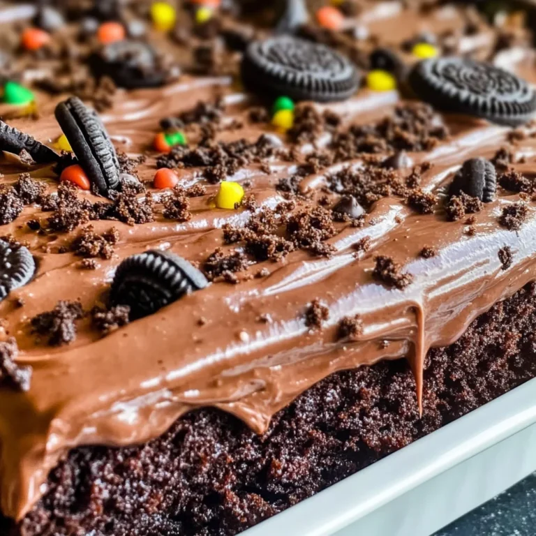 Chocolate Sheet Cake with Pudding & Frosting