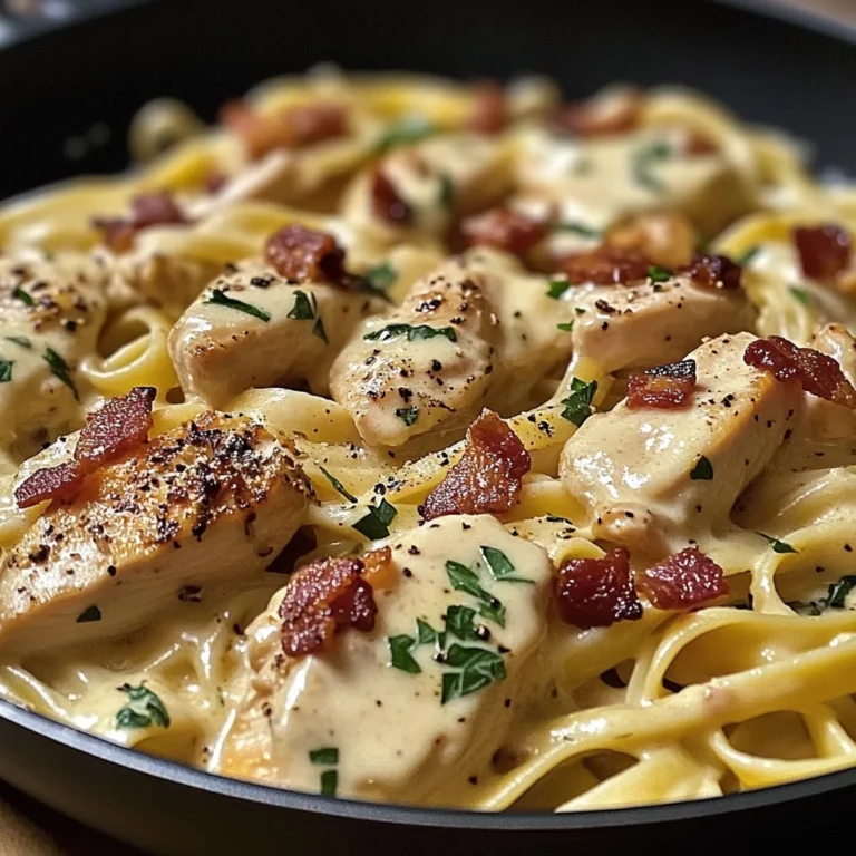 Creamy Skillet Chicken Carbonara with Bacon