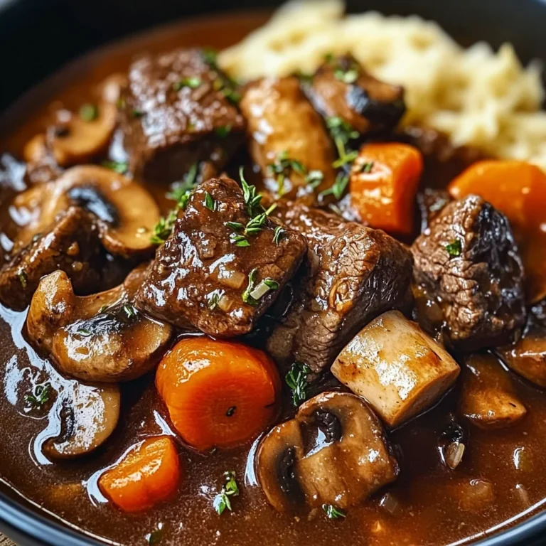 French Beef Stew with Mushrooms