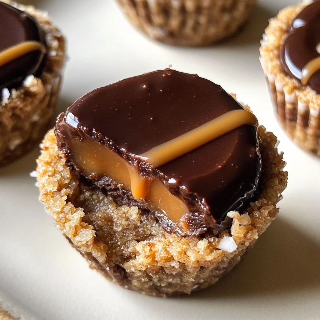 Healthy Twix Cookie Cups (Vegan, Paleo)