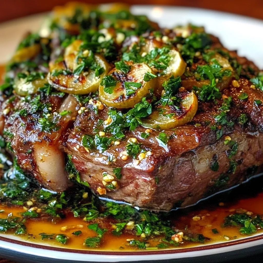 Herb-Crusted Slow-Cooked Lamb with Fresh Mint and Lemon Zest Gremolata