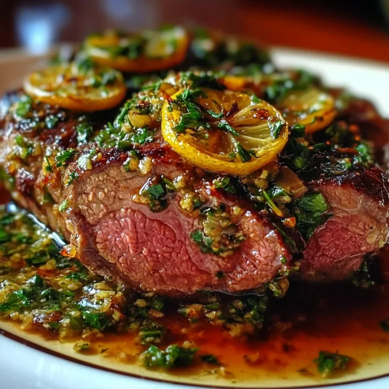 Herb-Crusted Slow-Cooked Lamb with Fresh Mint and Lemon Zest Gremolata