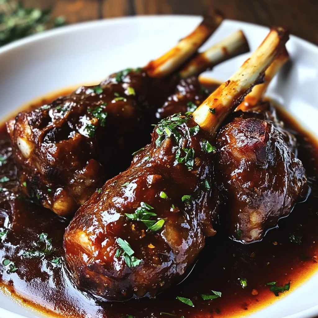 Luxurious Red Wine Lamb Shanks Recipe