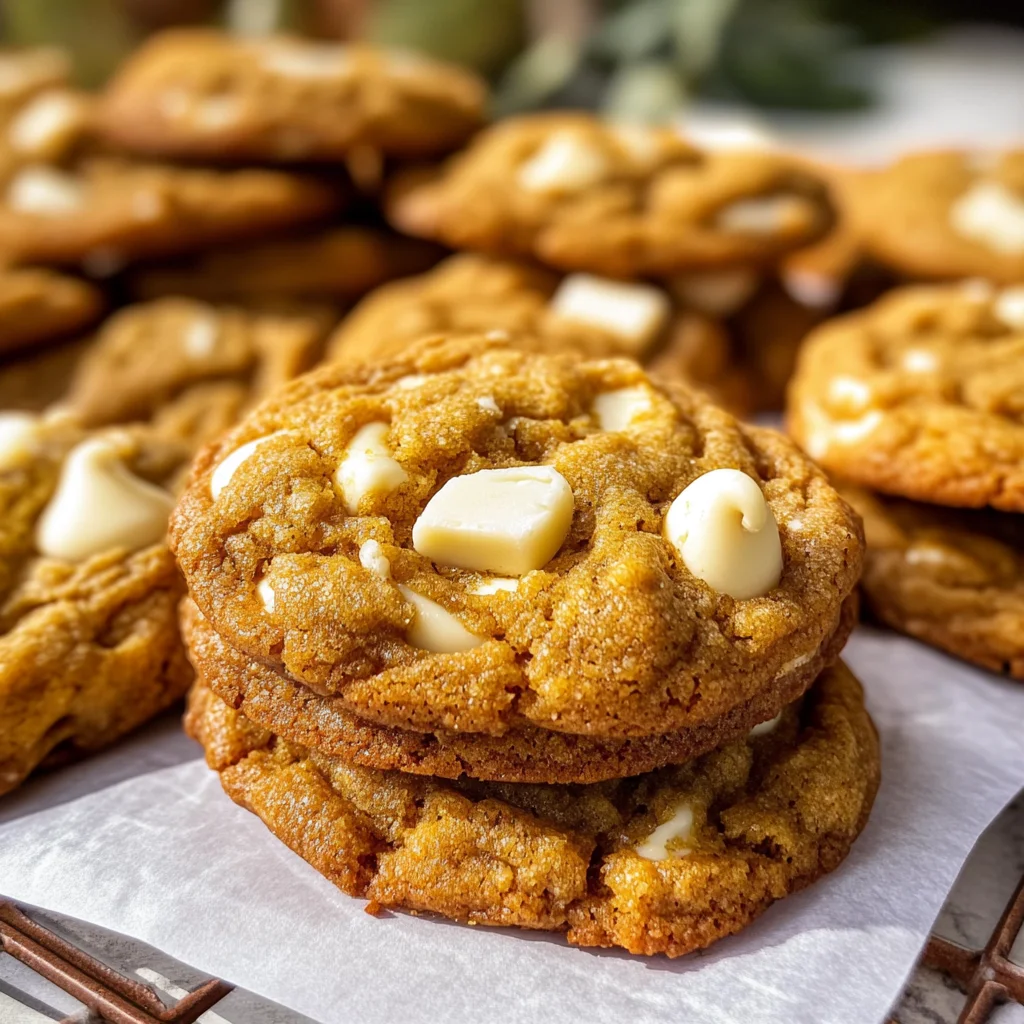 Pumpkin White Chocolate Chip Cookies