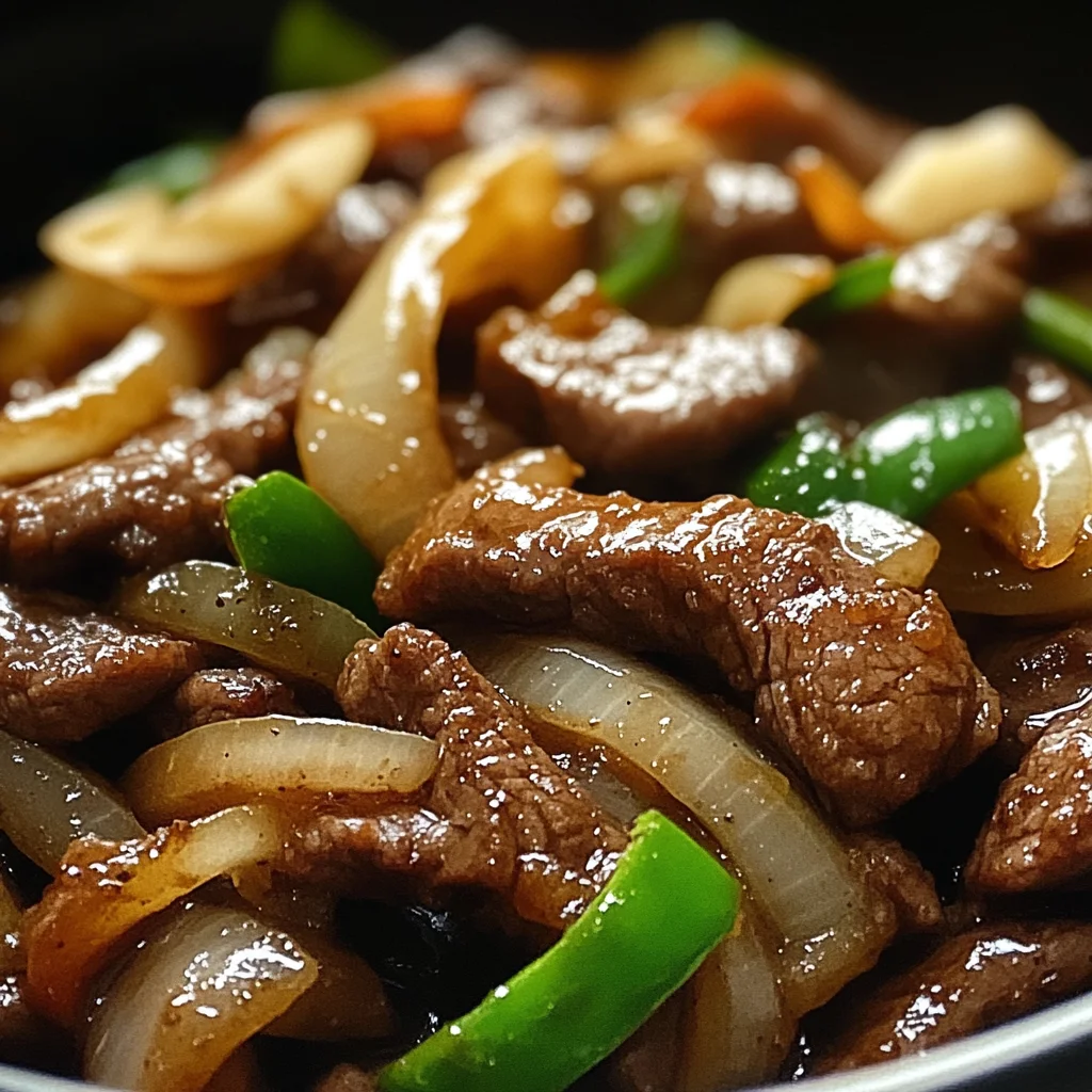 Sizzling Chinese Pepper Steak with Onions
