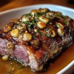 Slow-Roasted Lamb Shoulder with Garlic-Honey Mustard Glaze