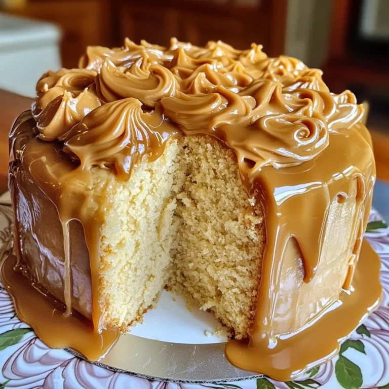 Sour Cream Pound Cake with Caramel Frosting