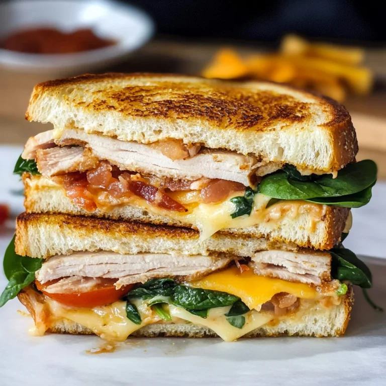 Turkey Melt with Cheddar, Spinach, and Turkey Turkey Turkey Bacon